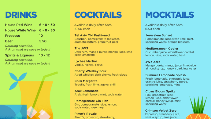 Drinks Menu